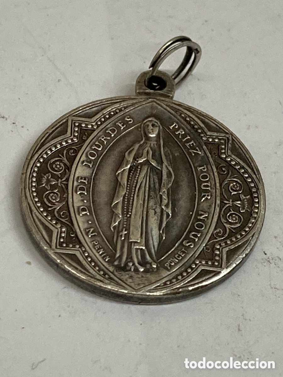 Antig&uuml;edades: Medalla de plateada religioso C340 - Foto 1