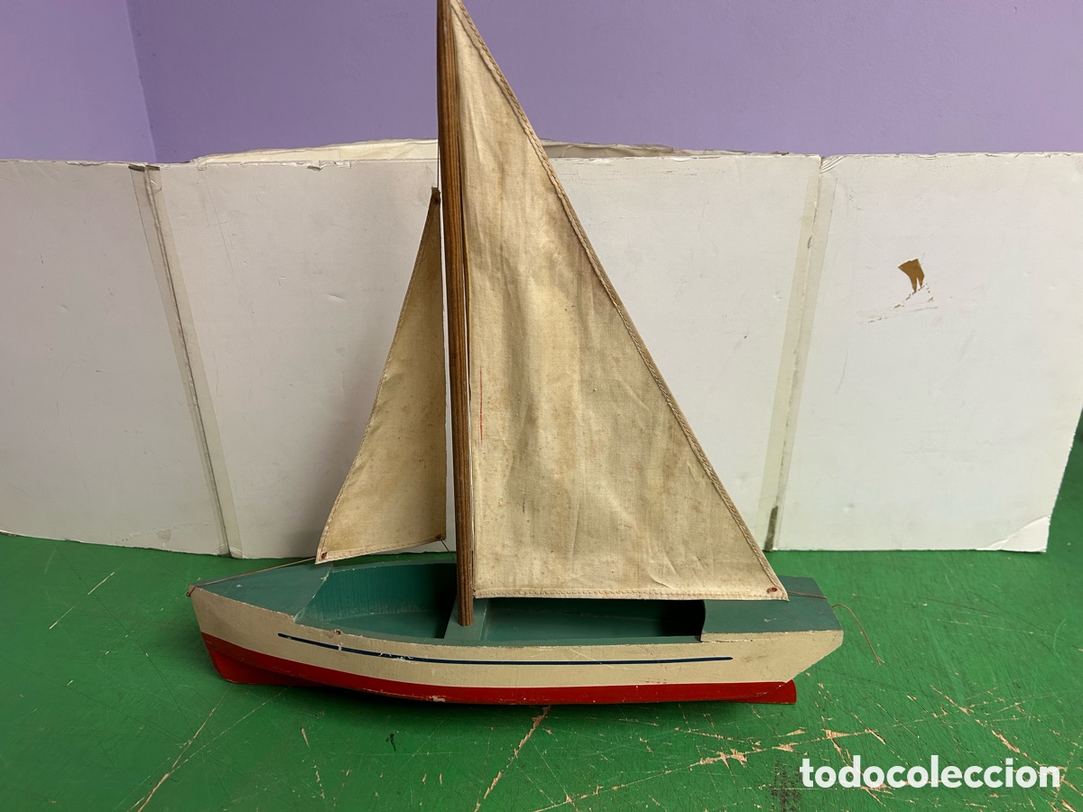 Antiquit&eacute;s: BARCO MADERA A VELA A&Ntilde;OS 60