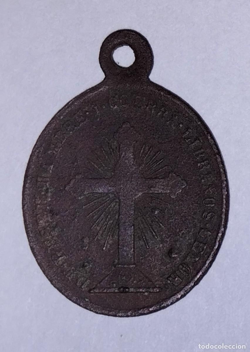 Antig&uuml;edades: Medalla Mare de D&eacute;u del Miracle (Solsona). Lat&oacute;n. - Foto 2