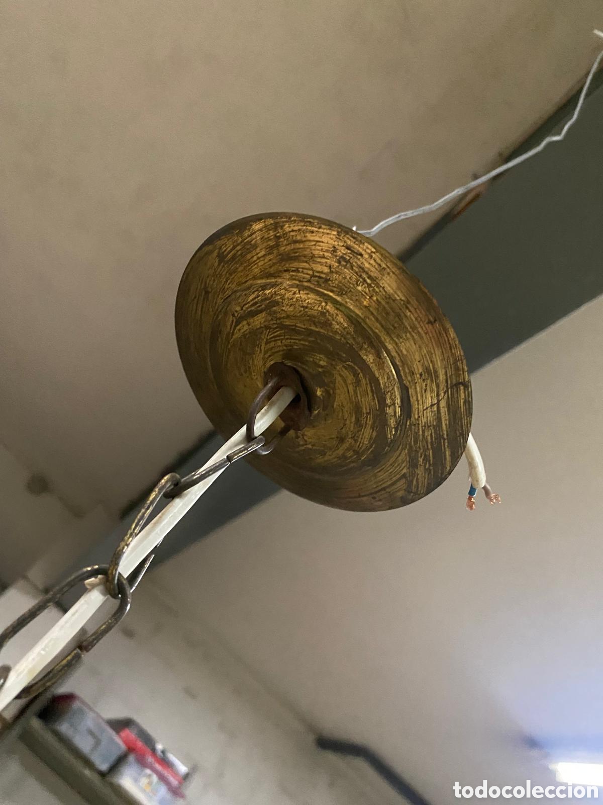 Antig&uuml;edades: Lampara de techo de bronce tipo marinera - Foto 3