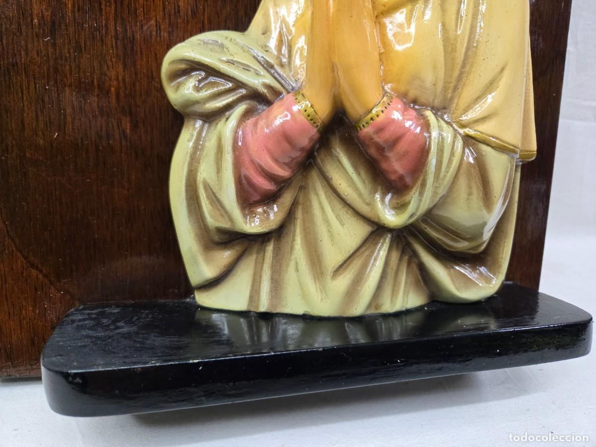 Antig&uuml;edades: ANTIGUA VIRGEN EN MARCO DE MADERA - Foto 4
