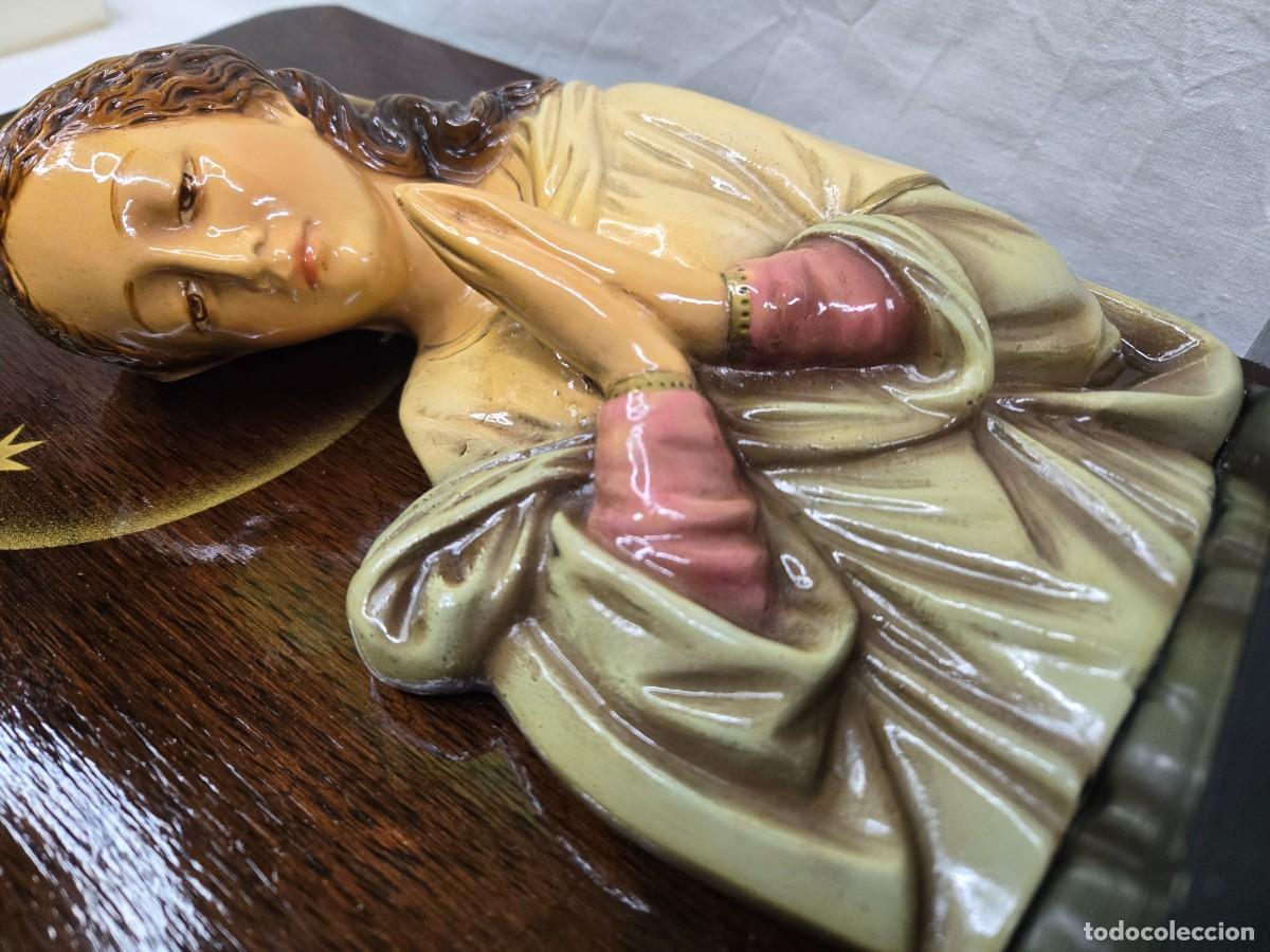Antig&uuml;edades: ANTIGUA VIRGEN EN MARCO DE MADERA - Foto 7