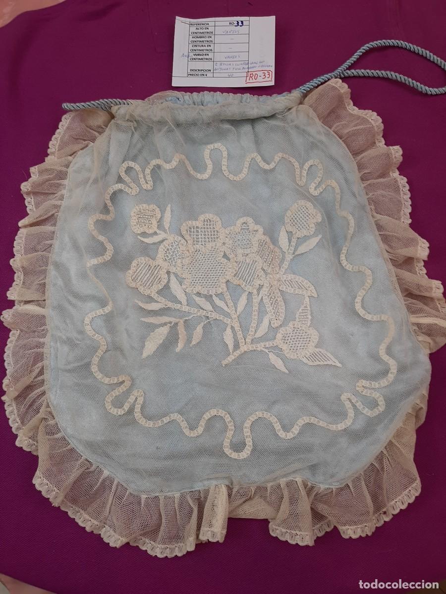 Antig&uuml;edades: 2 GUARDACAMISONES ANTIGUOS, DE TULL BORDADO Y ALGODON - Foto 1