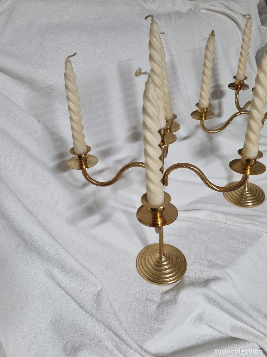 Antig&uuml;edades: JUEGO DE DOS CANDELABROS - Foto 3