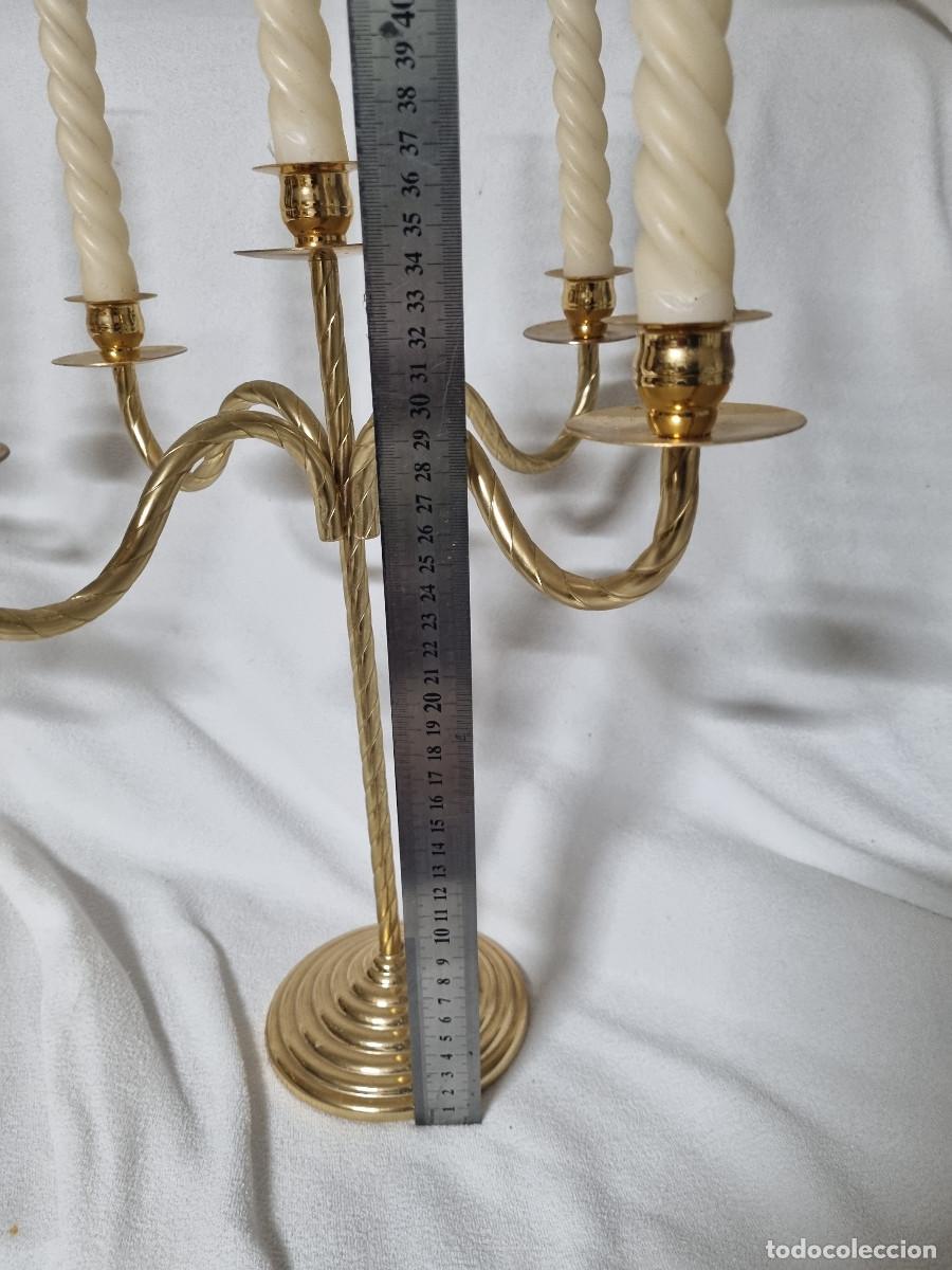 Antig&uuml;edades: JUEGO DE DOS CANDELABROS - Foto 5