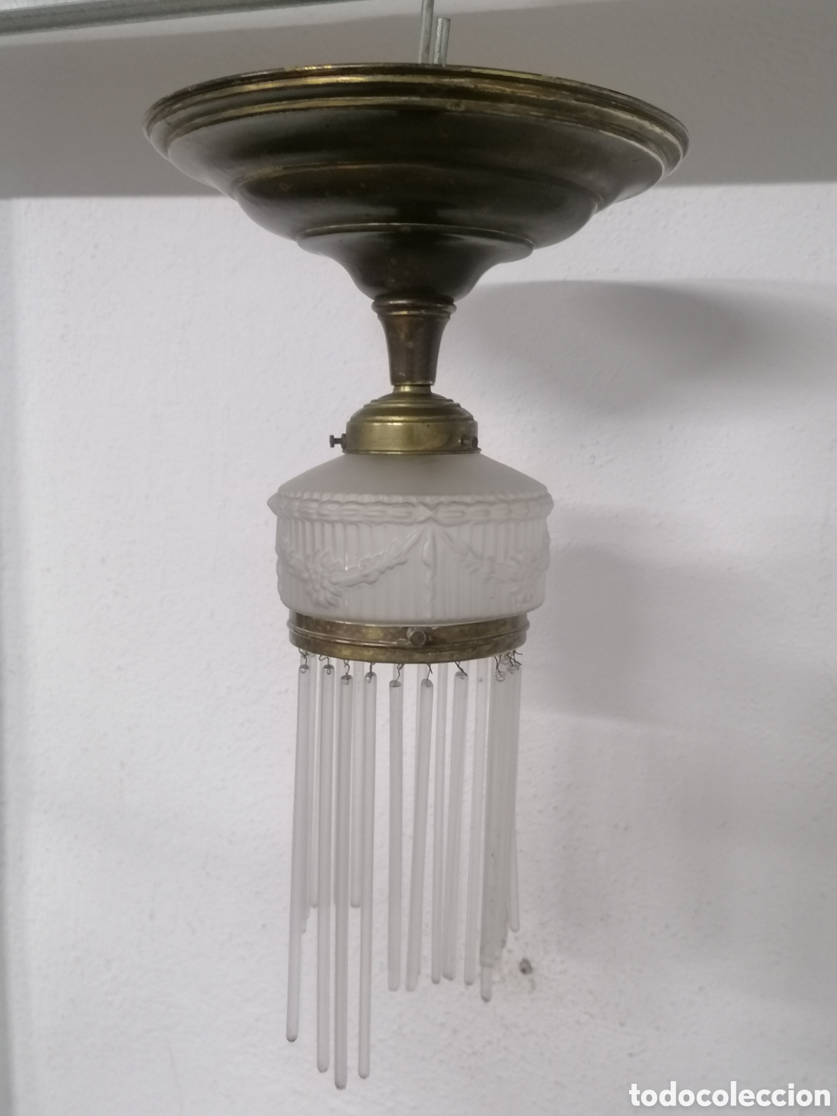 Antig&uuml;edades: L&aacute;mpara de techo Art deco antigua - Foto 2