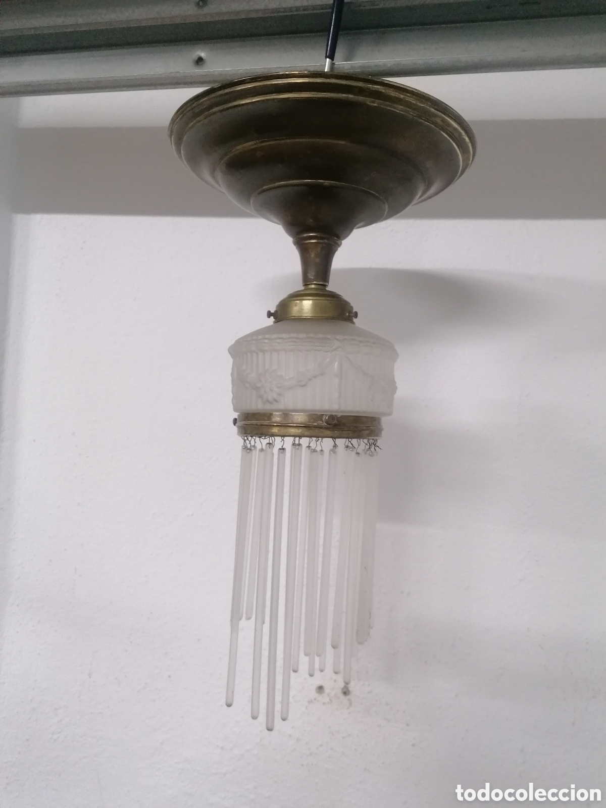 Antig&uuml;edades: L&aacute;mpara de techo Art deco antigua - Foto 3