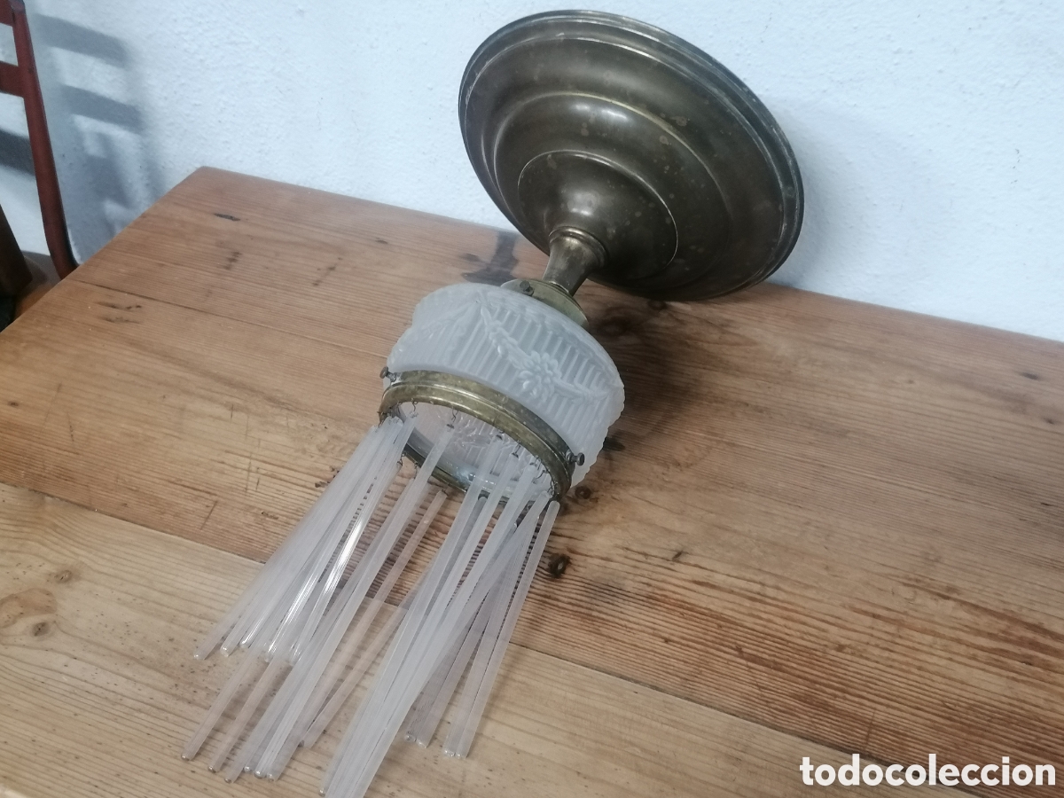 Antig&uuml;edades: L&aacute;mpara de techo Art deco antigua - Foto 4