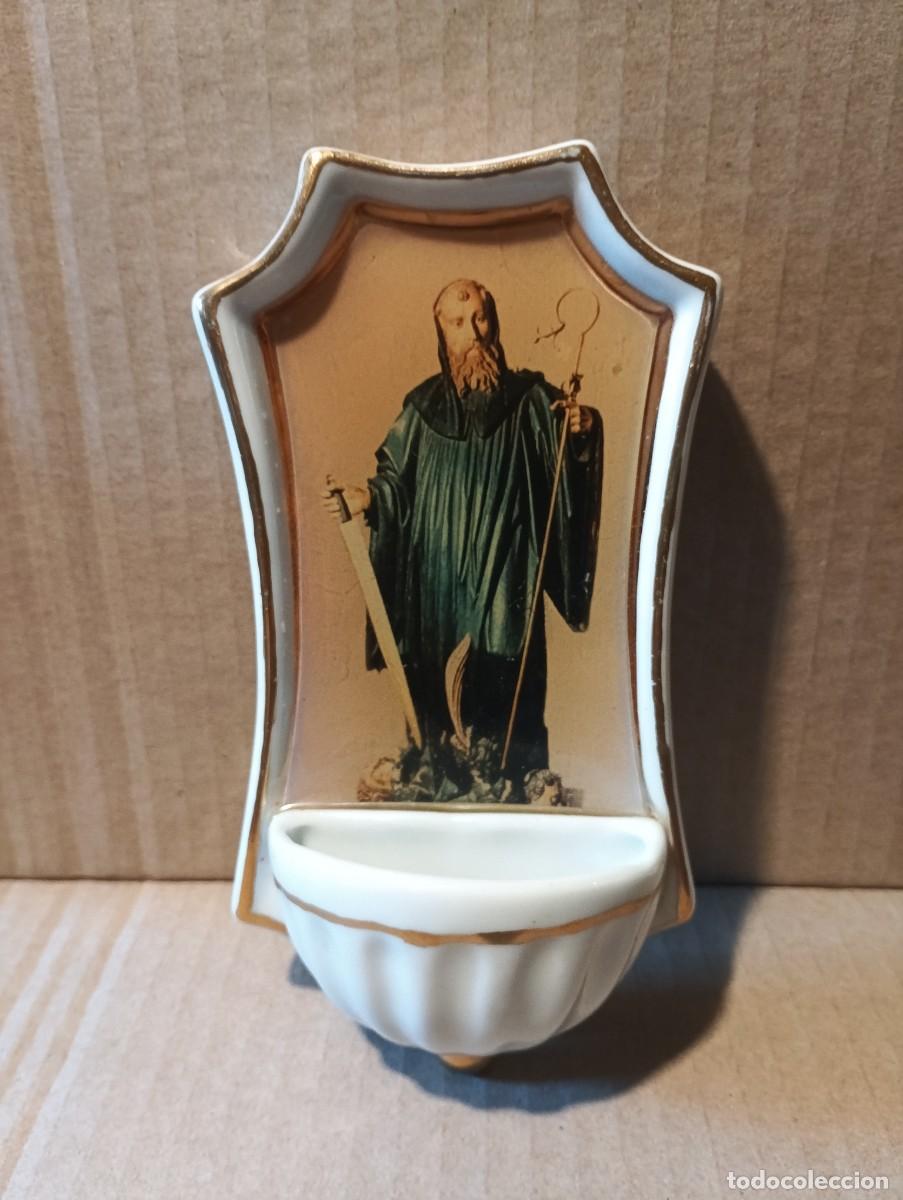 Antig&uuml;edades: BENDITERA PORCELANA-SAN MILLAN. - Foto 1