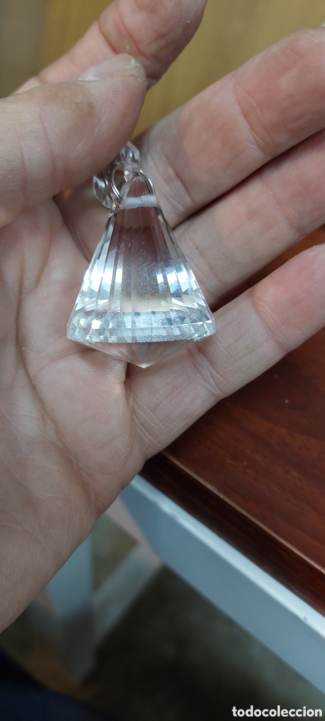 Antig&uuml;edades: 8 piezas pendulo de cristal. - Foto 6