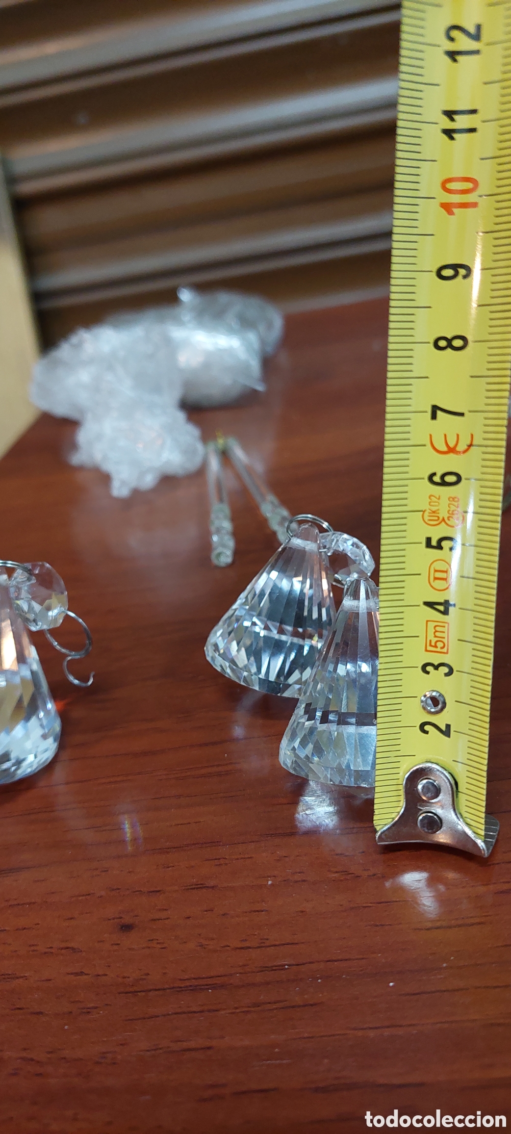 Antig&uuml;edades: 8 piezas pendulo de cristal. - Foto 12
