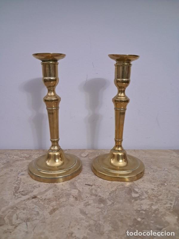 Antig&uuml;edades: PAREJA DE PALMATORIAS DE BRONCE , S. XIX - Foto 1