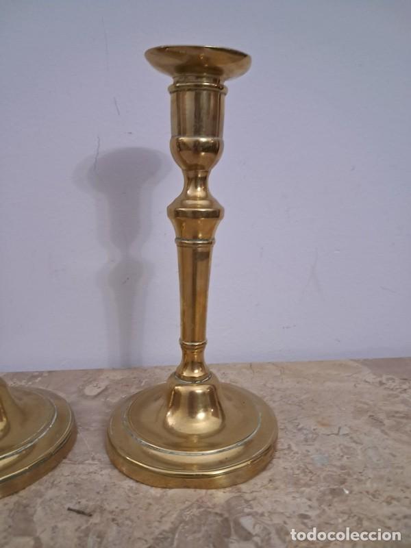 Antig&uuml;edades: PAREJA DE PALMATORIAS DE BRONCE , S. XIX - Foto 2