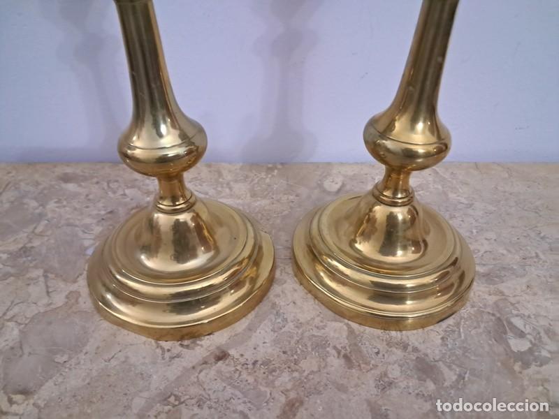Antig&uuml;edades: PAREJA DE PALMATORIAS DE BRONCE , S. XIX - Foto 2