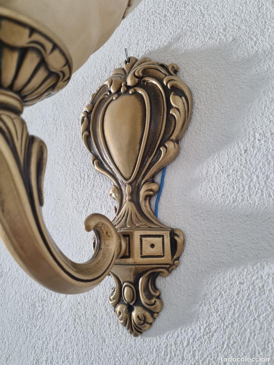 Antig&uuml;edades: APLIQUE DE PARED CON PANTALLA/SOMBRERO - Foto 4
