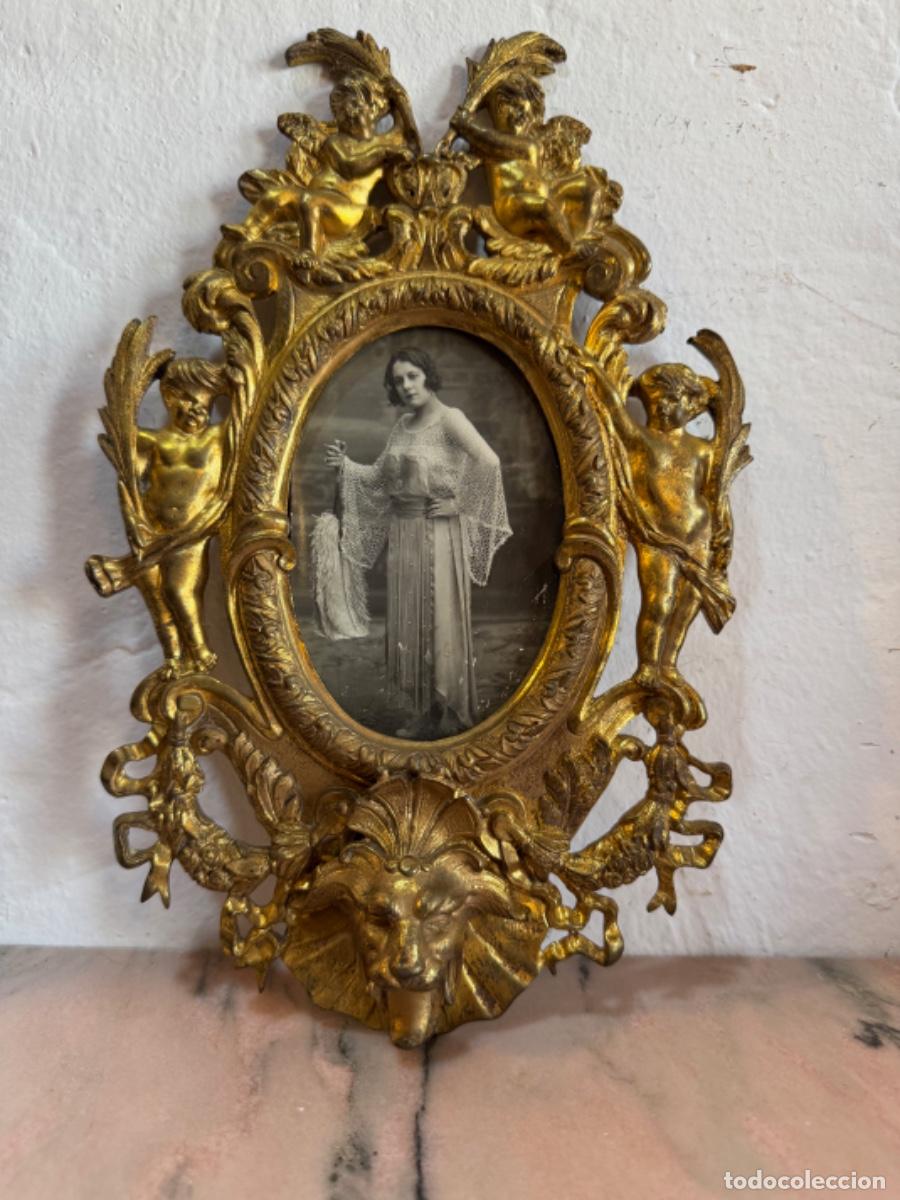 Antig&uuml;edades: ANTIGUA CORNUCOPIA PEQUE&Ntilde;A EN BRONCE A EL MERCURIO - Foto 1