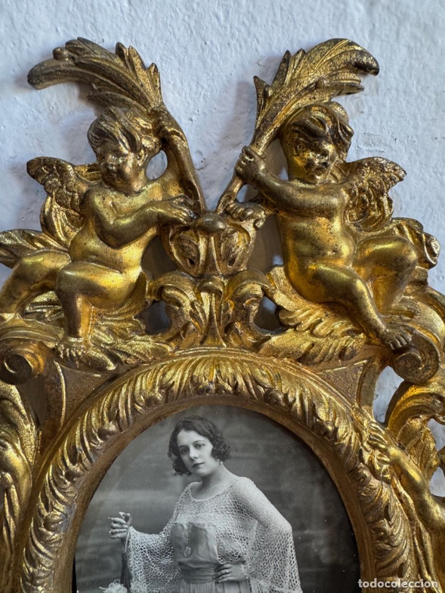 Antig&uuml;edades: ANTIGUA CORNUCOPIA PEQUE&Ntilde;A EN BRONCE A EL MERCURIO - Foto 3