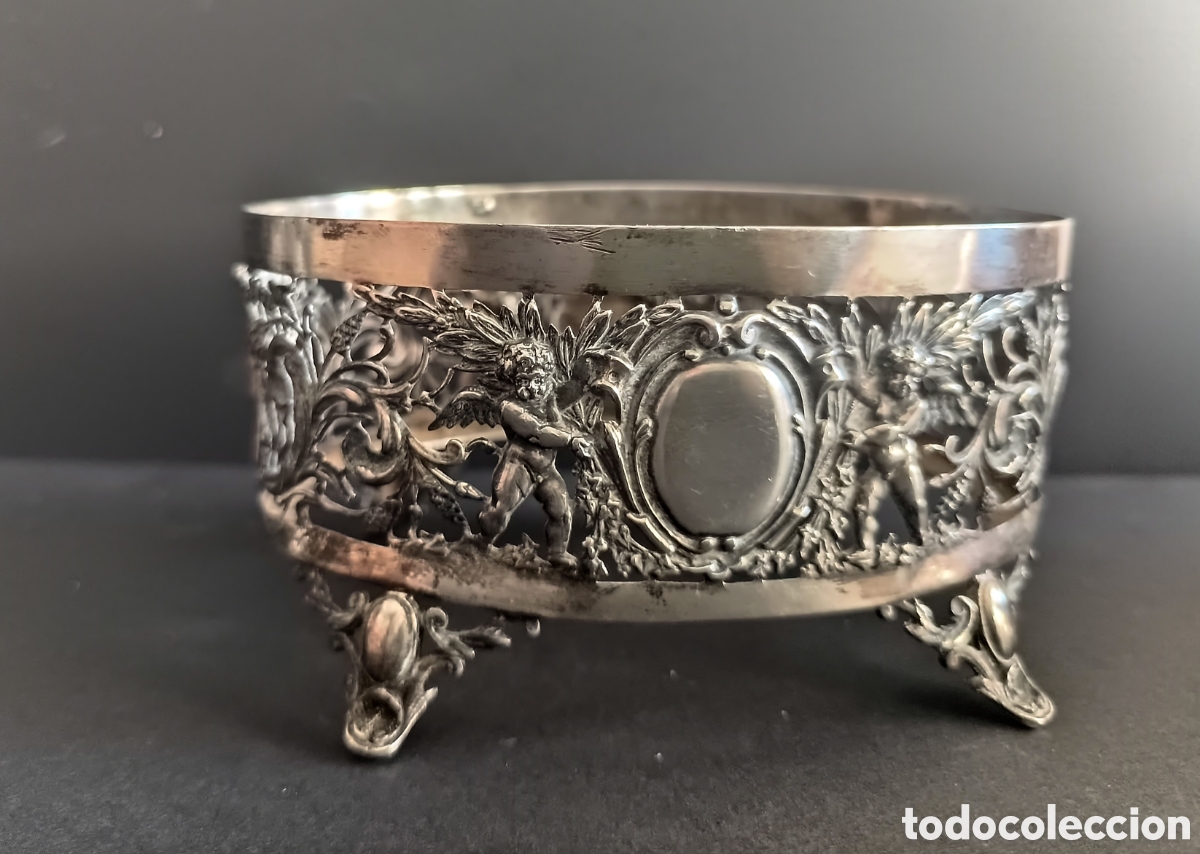 Antig&uuml;edades: Peque&ntilde;o centro de Mesa en Plata Francesa sellada - Foto 2