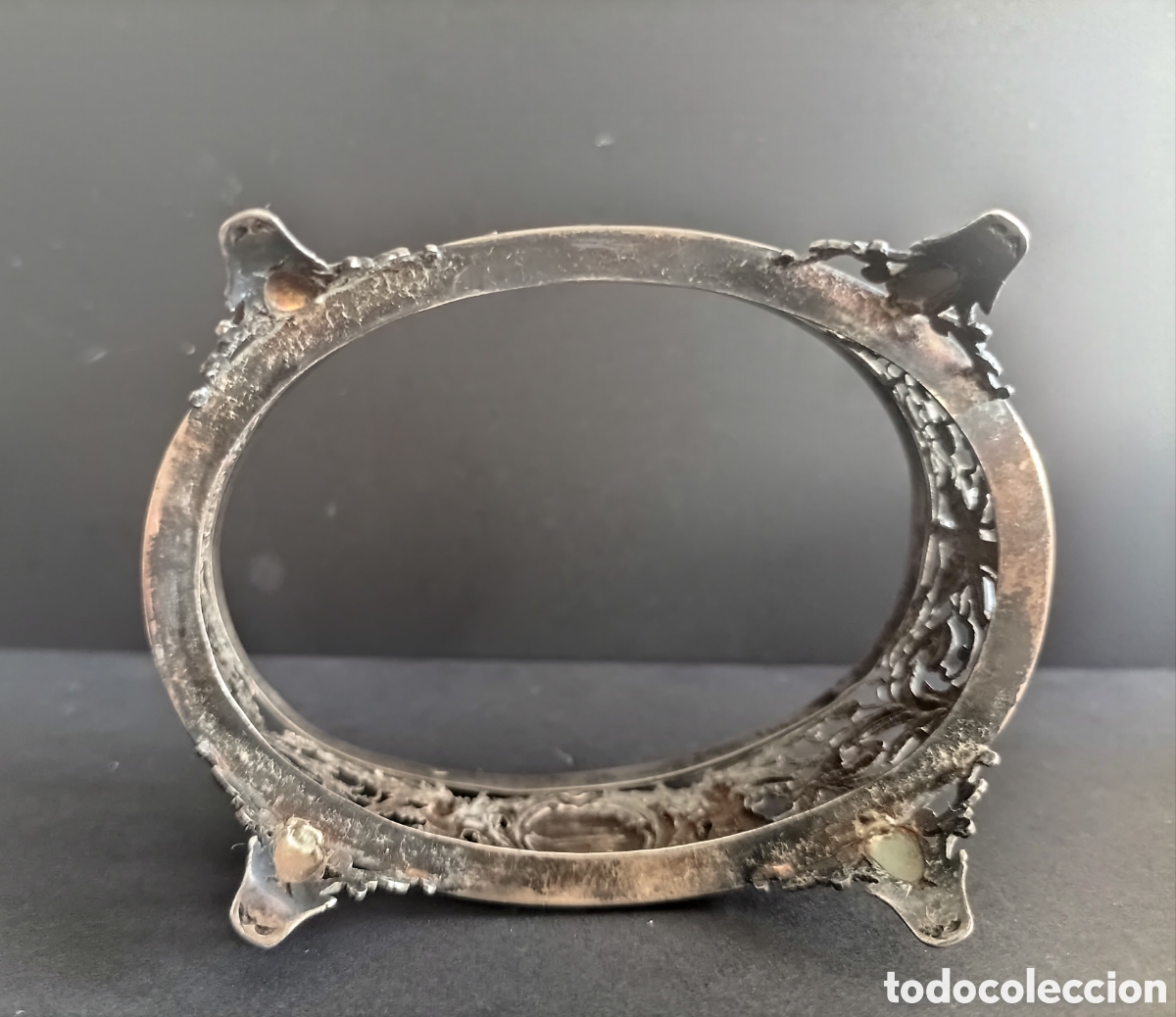 Antig&uuml;edades: Peque&ntilde;o centro de Mesa en Plata Francesa sellada - Foto 3