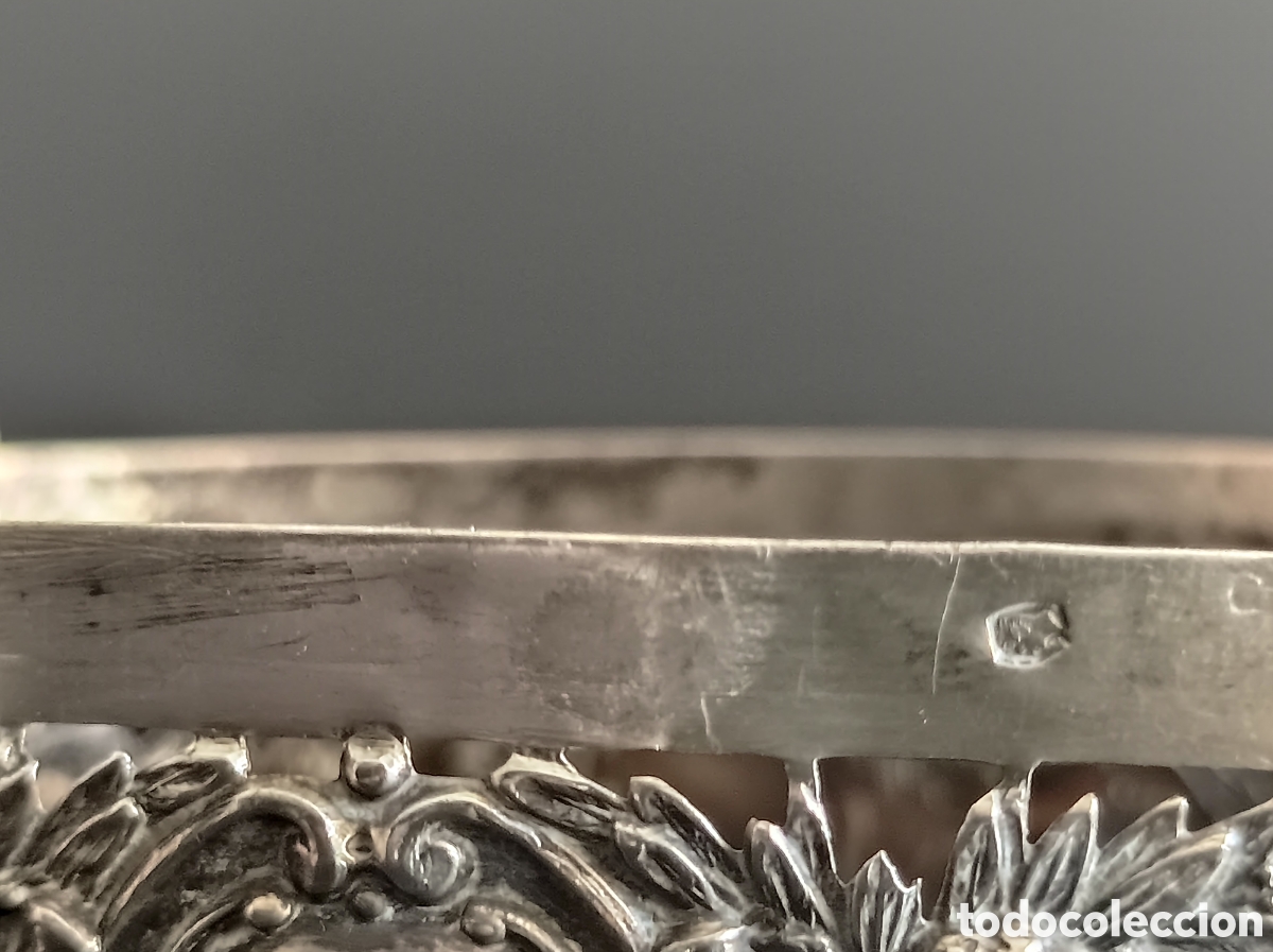 Antig&uuml;edades: Peque&ntilde;o centro de Mesa en Plata Francesa sellada - Foto 4