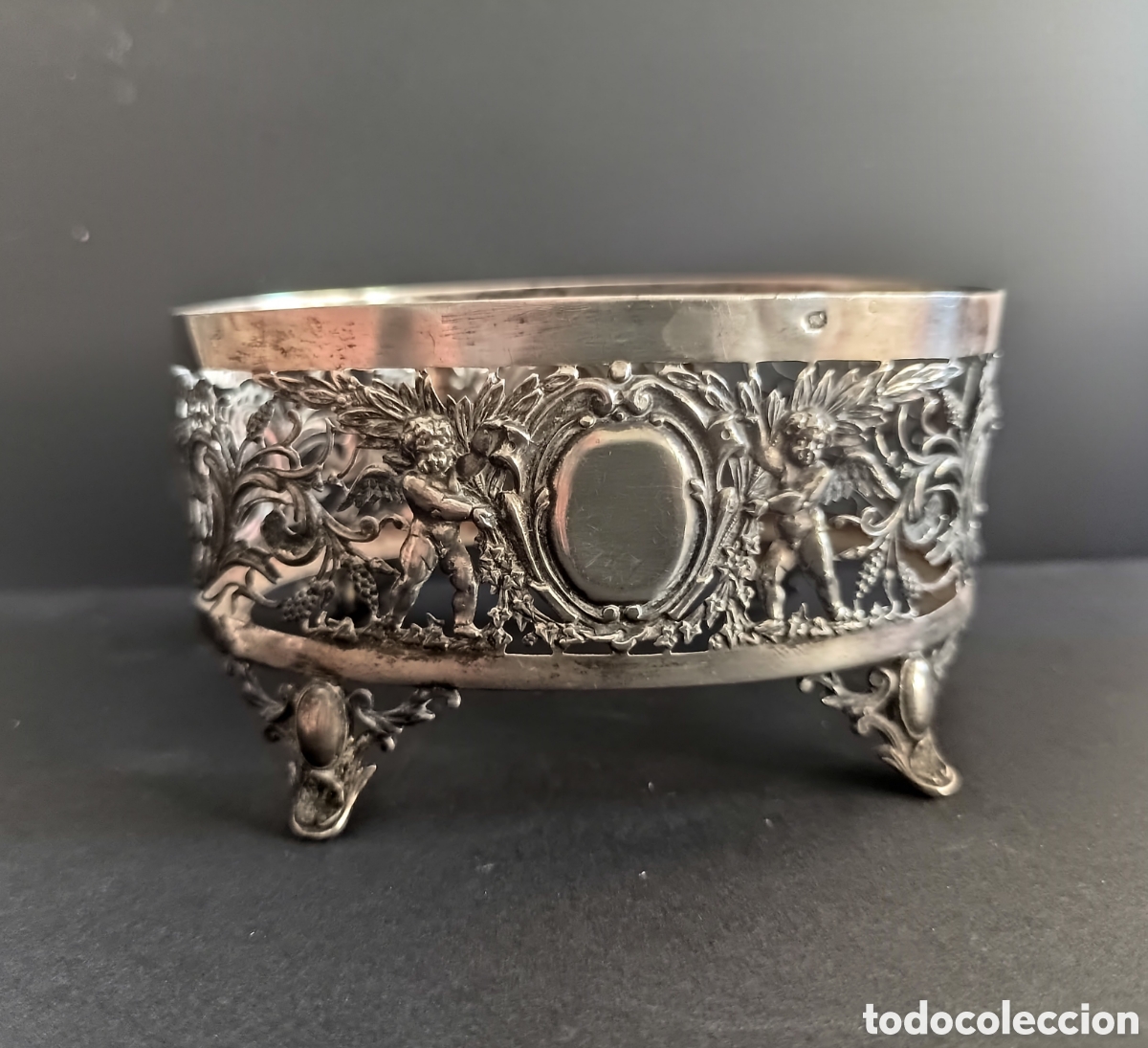 Antig&uuml;edades: Peque&ntilde;o centro de Mesa en Plata Francesa sellada - Foto 1
