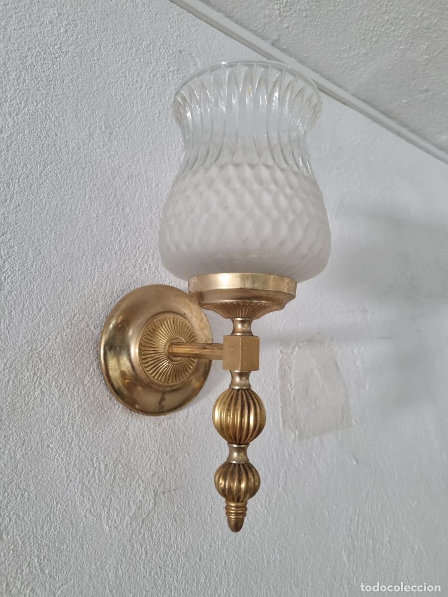 Antig&uuml;edades: APLIQUE DE PARED CON PANTALLA/SOMBRERO - Foto 4
