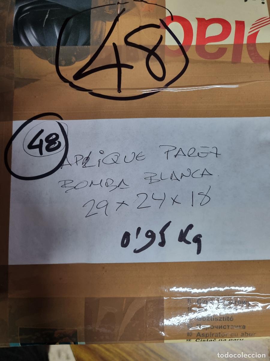 Antig&uuml;edades: APLIQUE DE PARED CON PANTALLA/SOMBRERO - Foto 9