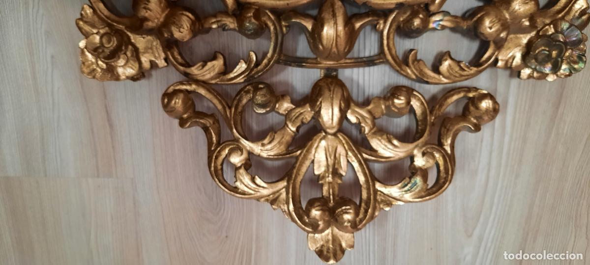Antig&uuml;edades: ESPEJO CORNUCOPIA DORADA ESTILO ROCOCO - Foto 2