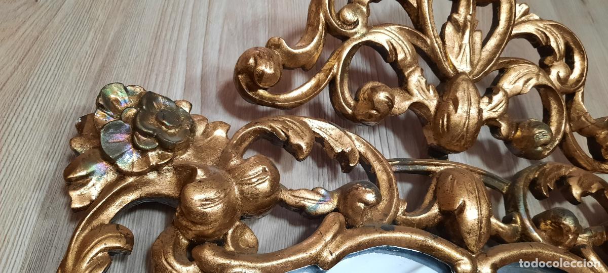 Antig&uuml;edades: ESPEJO CORNUCOPIA DORADA ESTILO ROCOCO - Foto 3