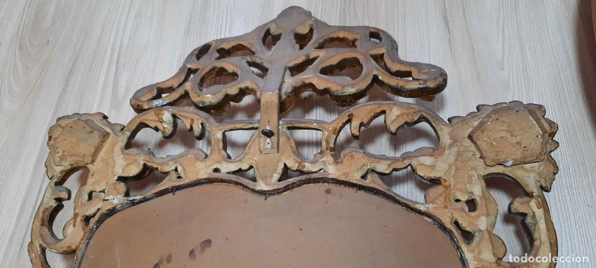 Antig&uuml;edades: ESPEJO CORNUCOPIA DORADA ESTILO ROCOCO - Foto 9