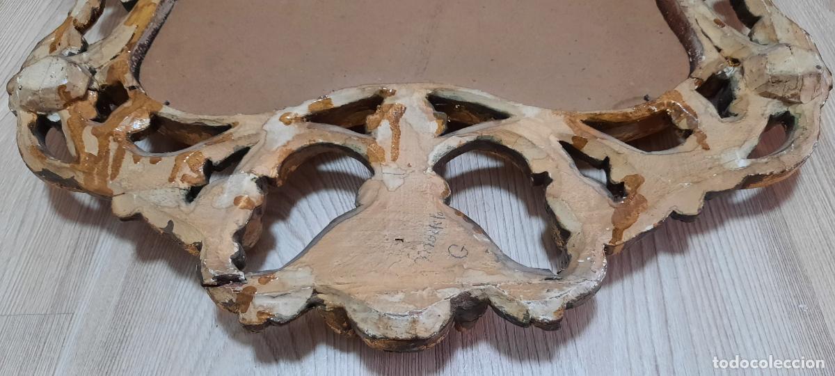 Antig&uuml;edades: ESPEJO CORNUCOPIA DORADA ESTILO ROCOCO - Foto 11