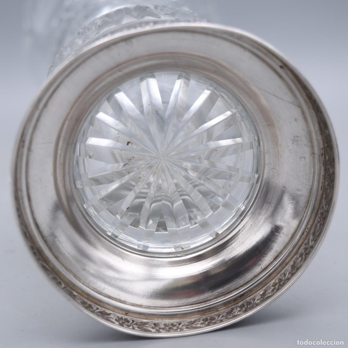 Antig&uuml;edades: Jarr&oacute;n de cristal tallado y base de plata - Foto 10