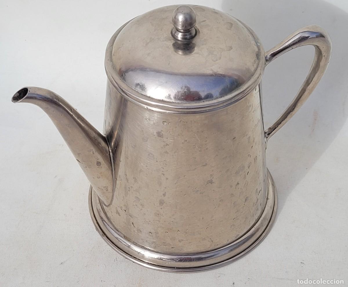 Antig&uuml;edades: Antigua cafetera bronce plateado, 1950 - Foto 1