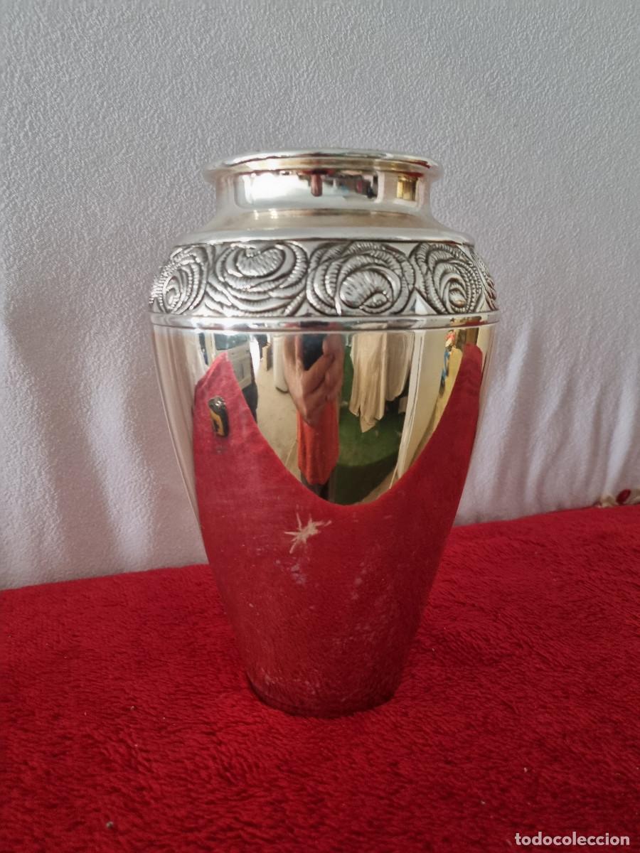 Antig&uuml;edades: JARRON CER&Aacute;MICO COLOR PLATA - Foto 1