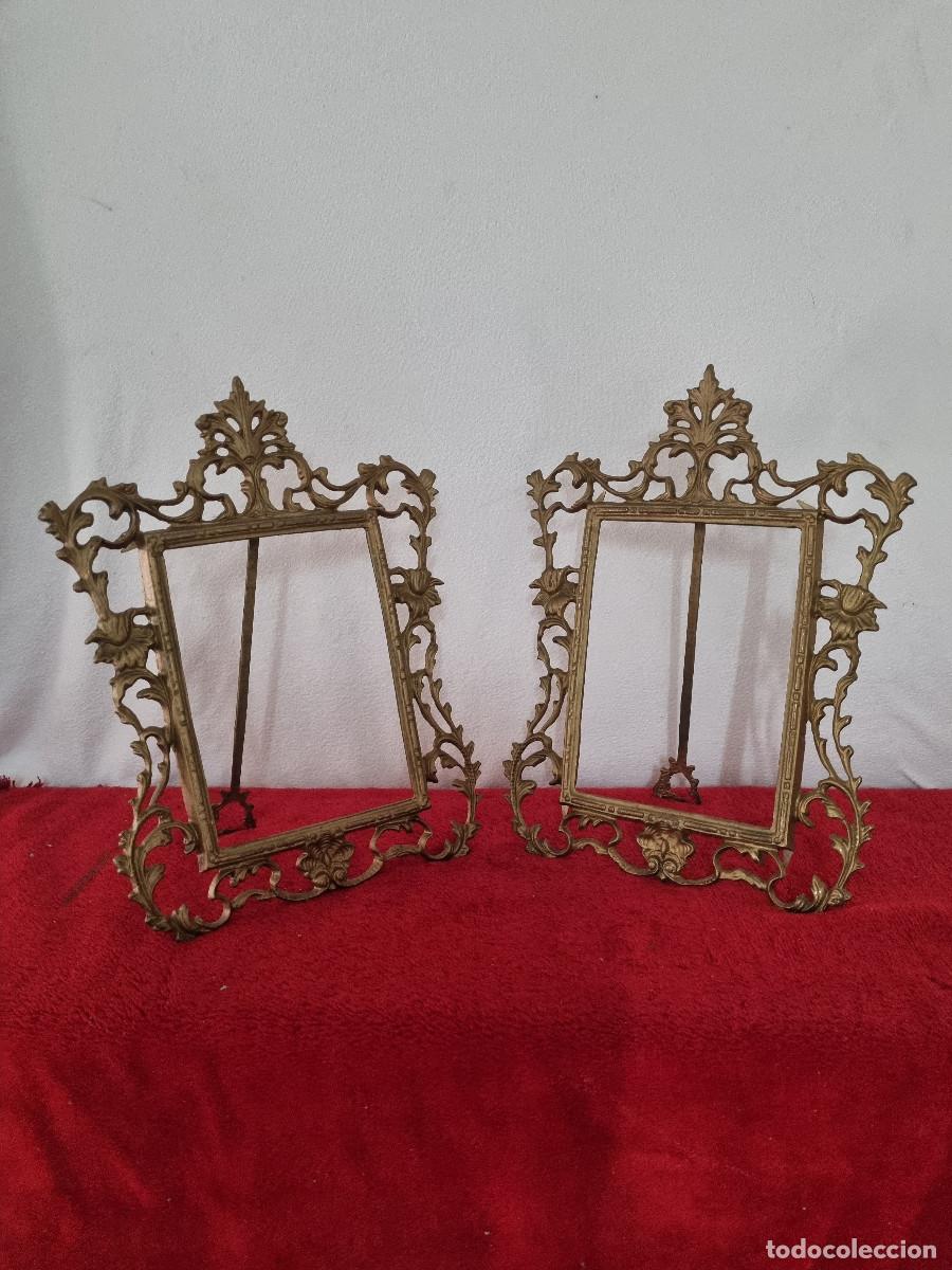 Antig&uuml;edades: 2 MARCOS DE METAL 38 CM X 28 CM - Foto 1