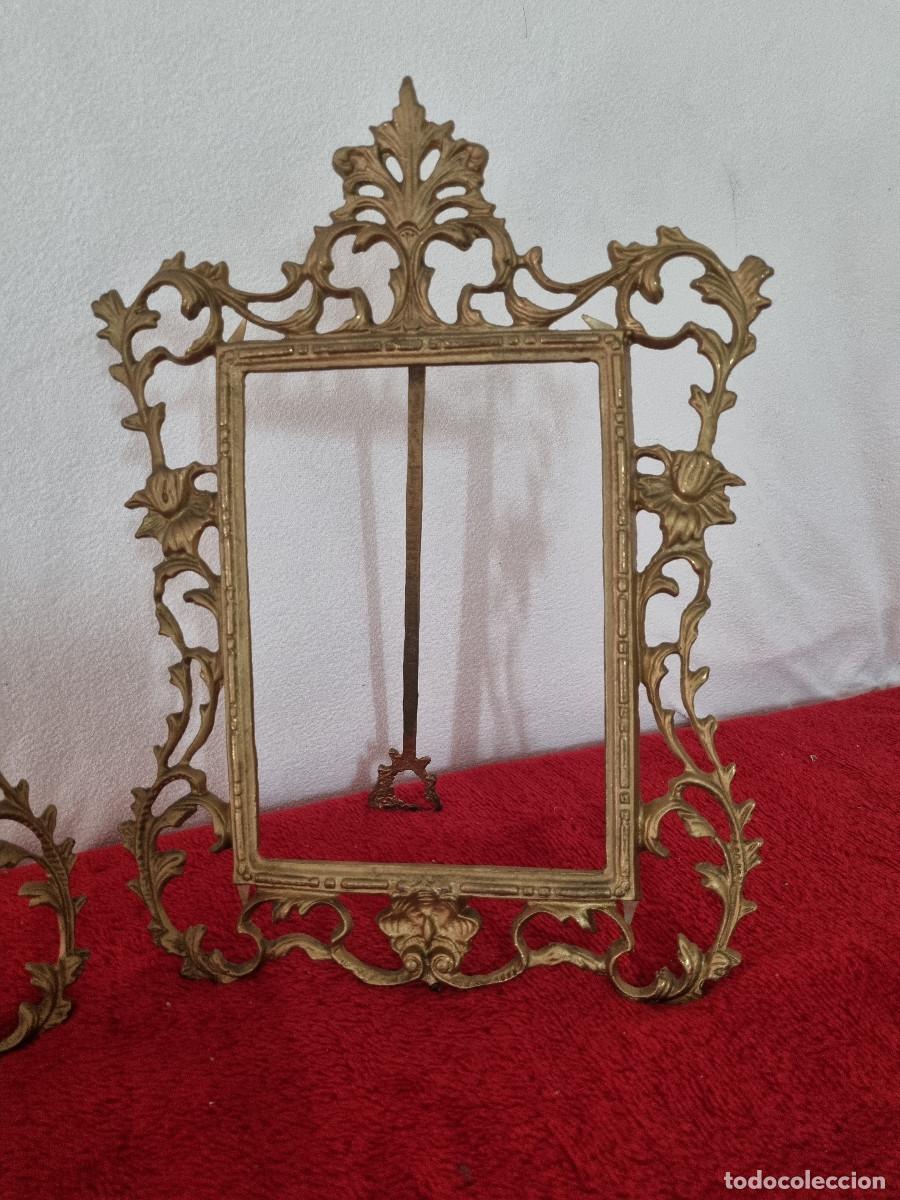Antig&uuml;edades: 2 MARCOS DE METAL 38 CM X 28 CM - Foto 3