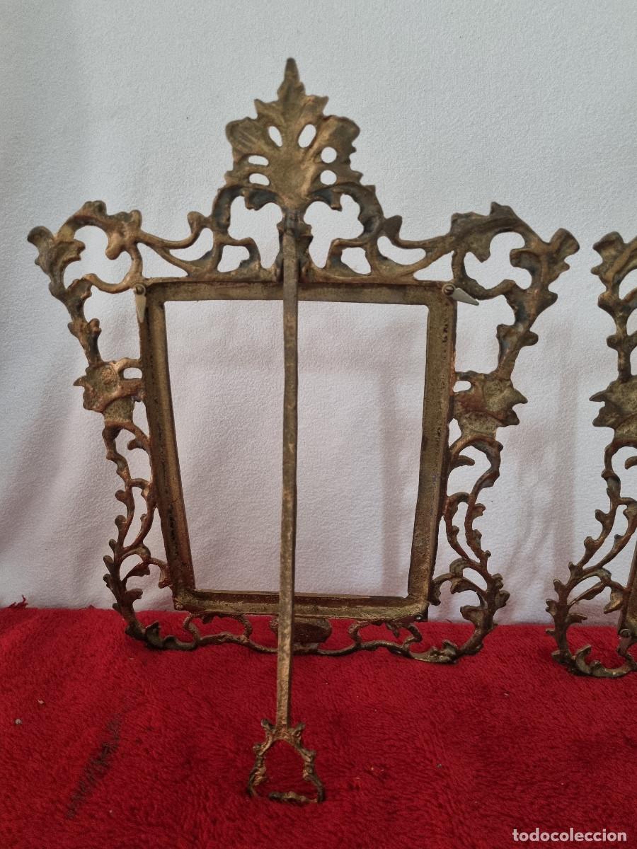 Antig&uuml;edades: 2 MARCOS DE METAL 38 CM X 28 CM - Foto 4