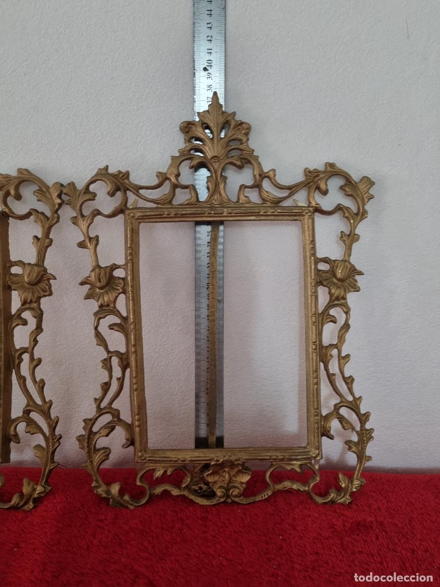 Antig&uuml;edades: 2 MARCOS DE METAL 38 CM X 28 CM - Foto 6