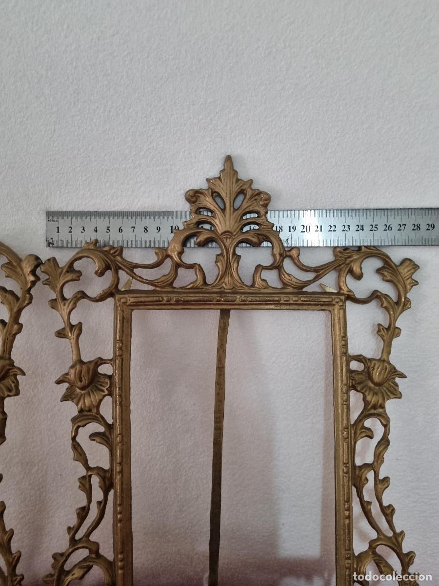 Antig&uuml;edades: 2 MARCOS DE METAL 38 CM X 28 CM - Foto 8