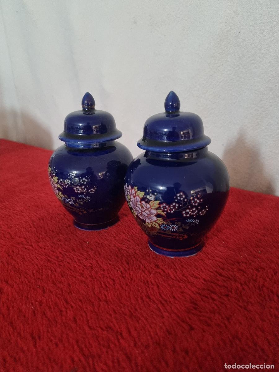 Antig&uuml;edades: PAREJA DE BOMBONERAS CER&Aacute;MICAS - Foto 2