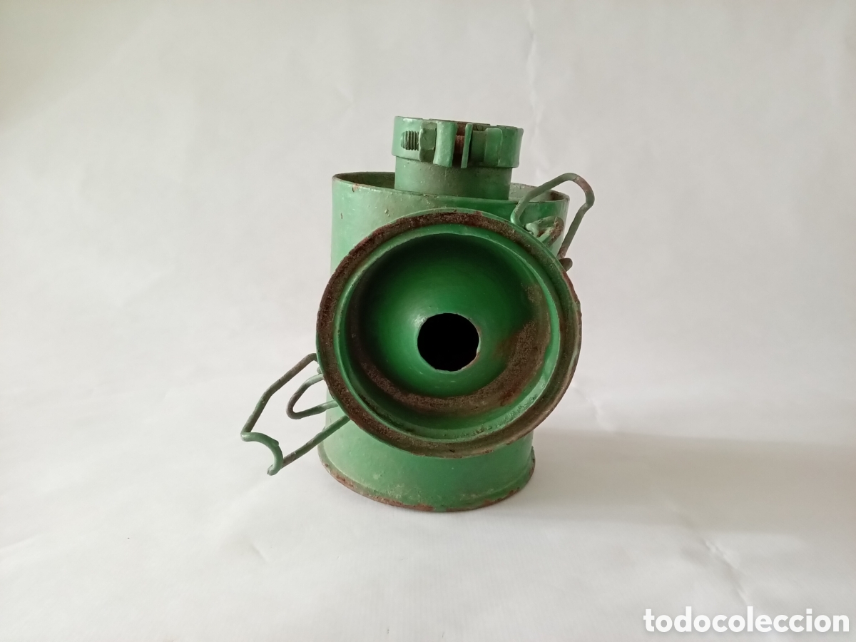 Antig&uuml;edades: Antiguo farol de tren incompleto - Foto 3