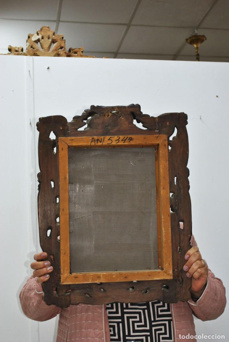 Antig&uuml;edades: ESPEJO DE MADERA Y ORO - Foto 5
