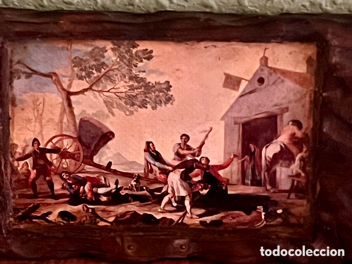 Antig&uuml;edades: CUADRO R&Uacute;STICO HECHO A MANO A&Ntilde;OS 50 - Foto 2
