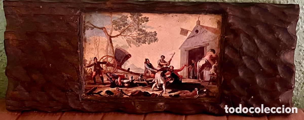 Antig&uuml;edades: CUADRO R&Uacute;STICO HECHO A MANO A&Ntilde;OS 50 - Foto 1