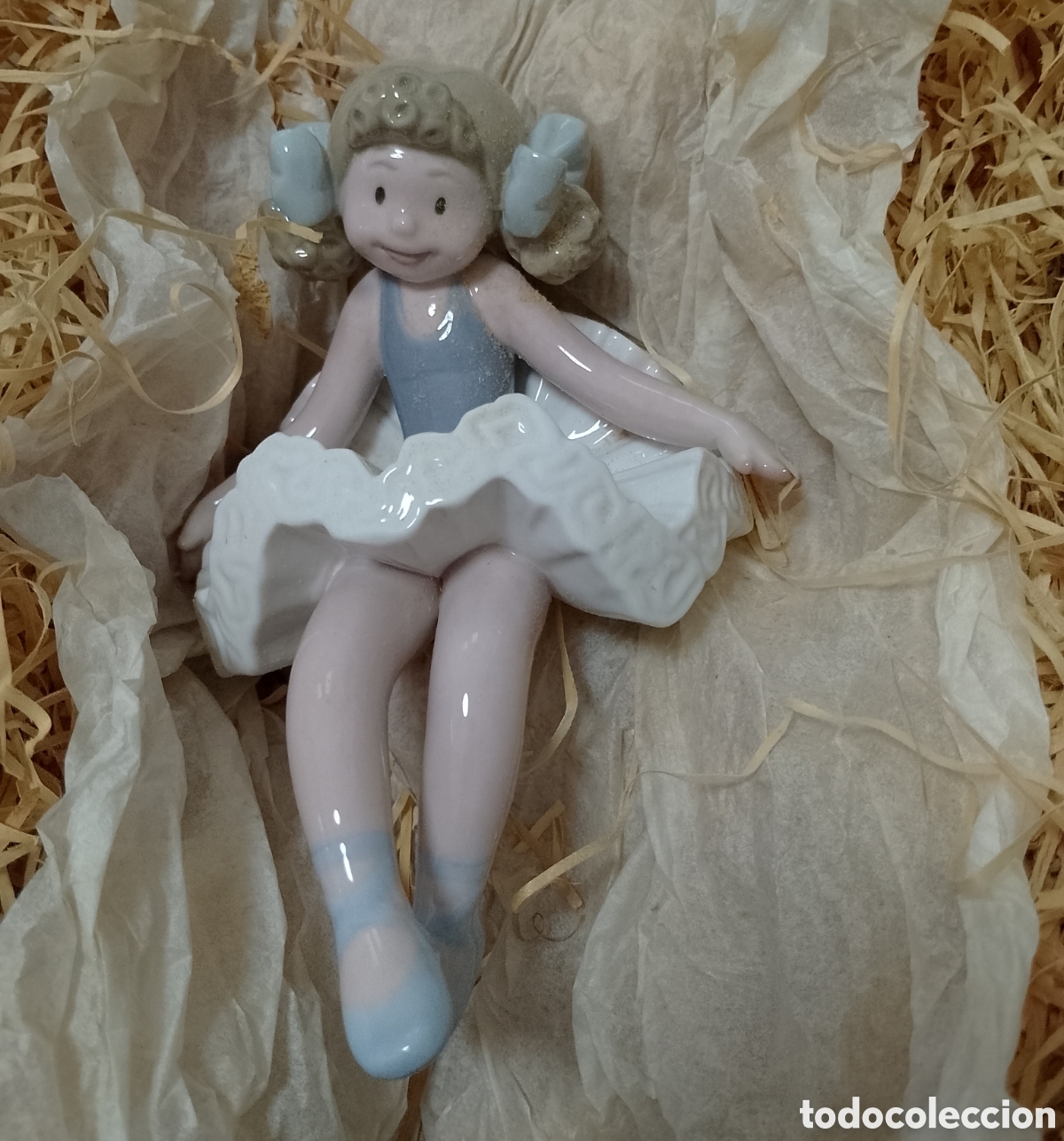 Antig&uuml;edades: Porcelana Lladr&oacute; - Mu&ntilde;eca de trapo sentada. - Foto 5