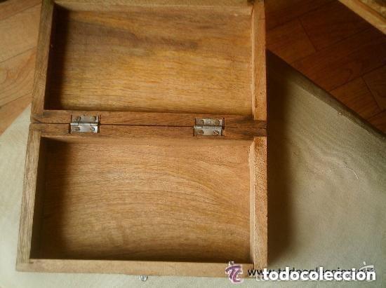 Antig&uuml;edades: CAJA DE MADERA NOBLE TALLADA - ANTIGUA - Foto 4