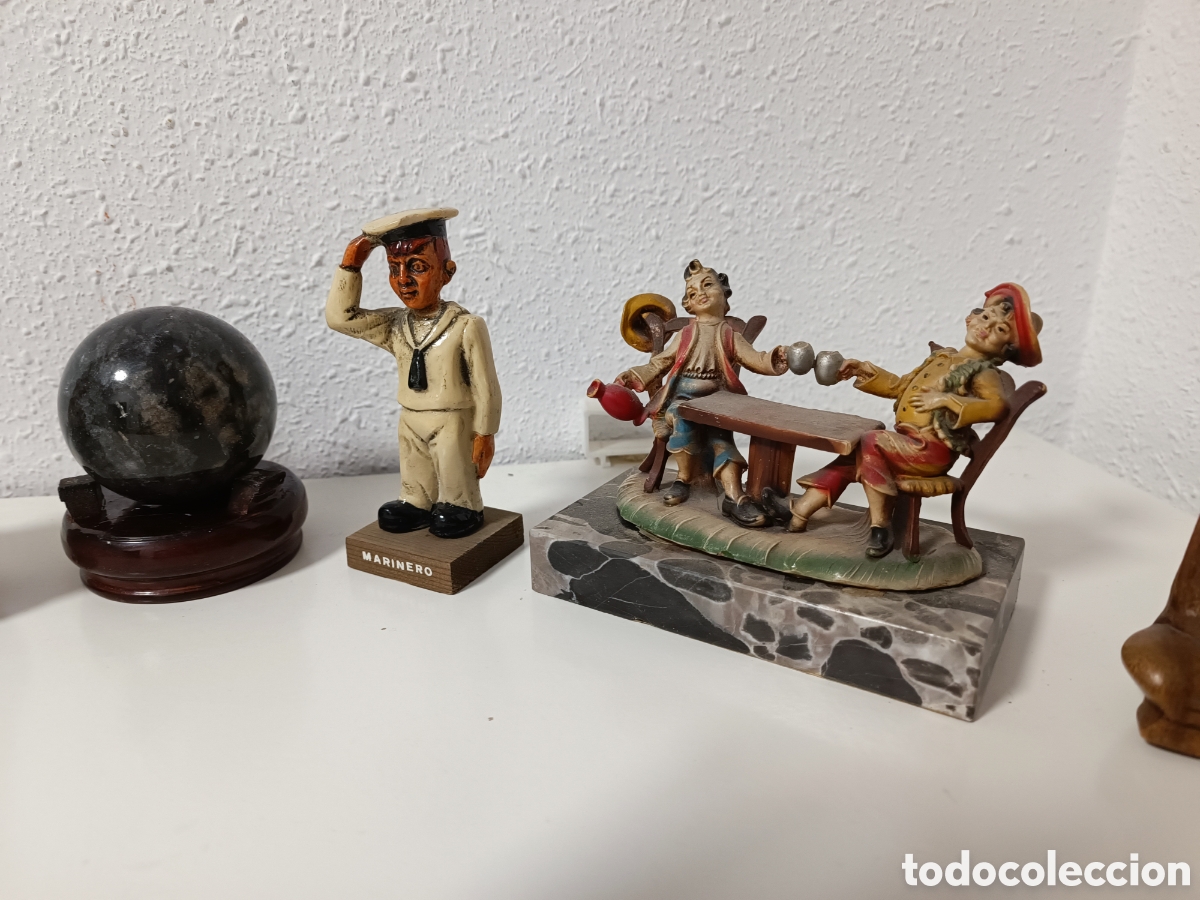 Antig&uuml;edades: CONJUNTO DE FIGURAS DIFERENTES MATERIALES - Foto 3
