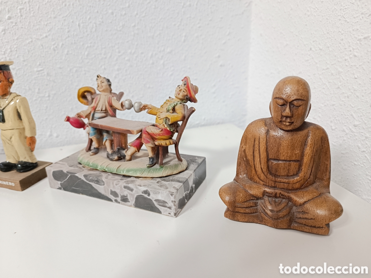 Antig&uuml;edades: CONJUNTO DE FIGURAS DIFERENTES MATERIALES - Foto 4