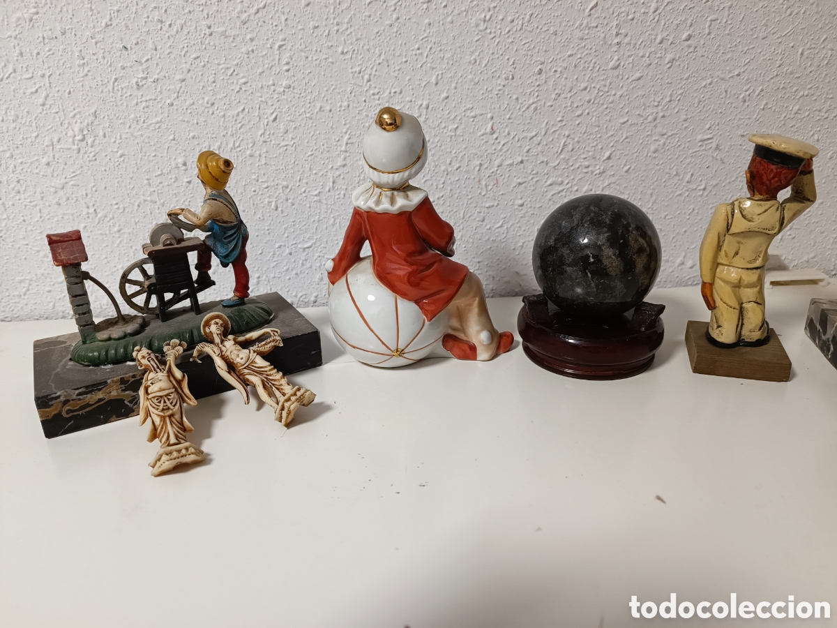 Antig&uuml;edades: CONJUNTO DE FIGURAS DIFERENTES MATERIALES - Foto 6