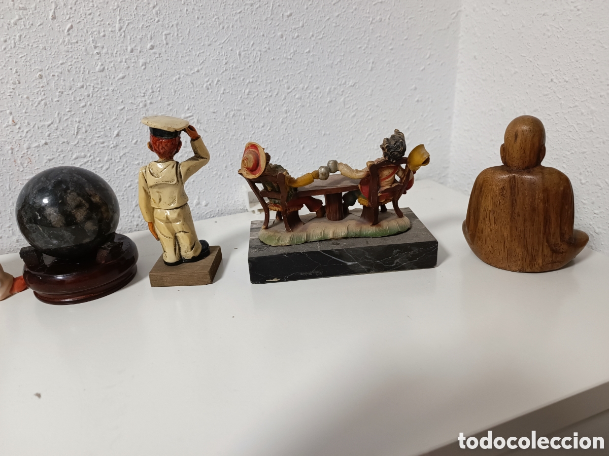 Antig&uuml;edades: CONJUNTO DE FIGURAS DIFERENTES MATERIALES - Foto 7